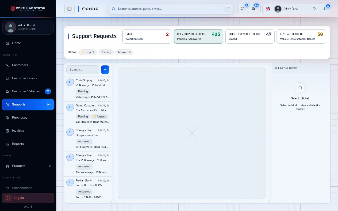 Support ticket system