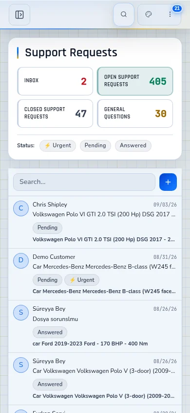 Support ticket system