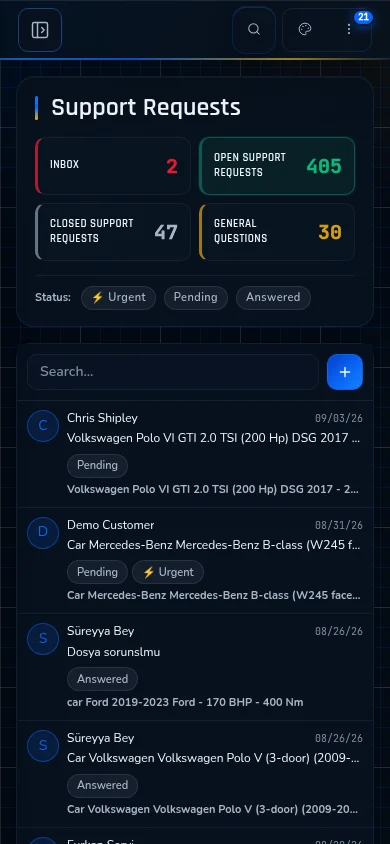 Support ticket system