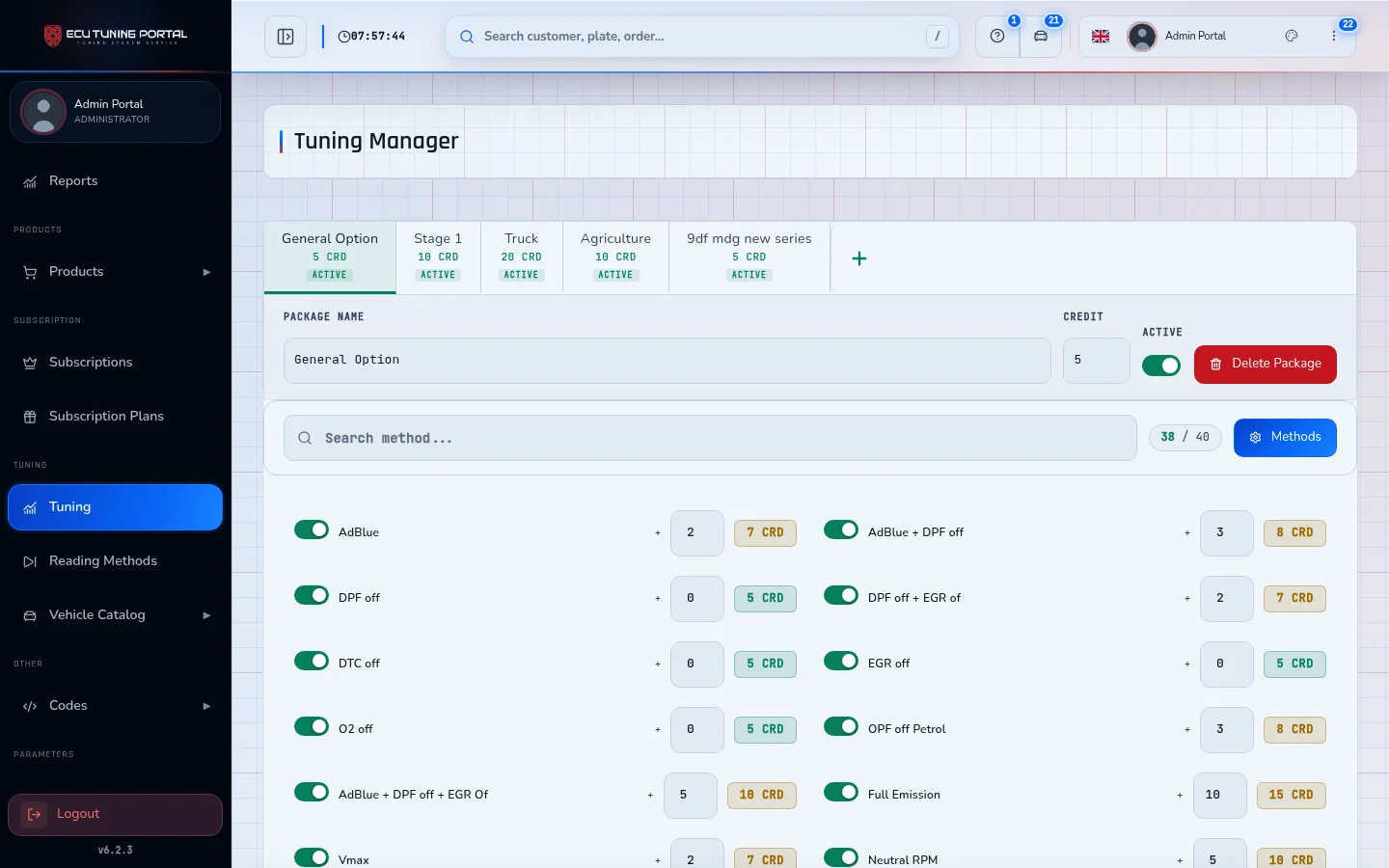 Tuning package manager