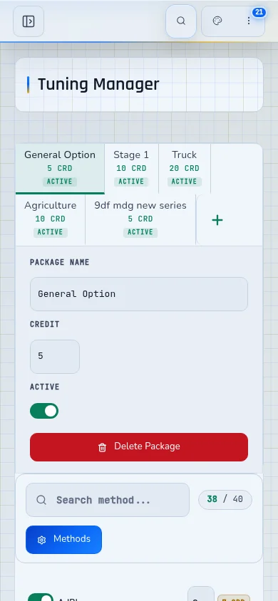 Tuning package manager