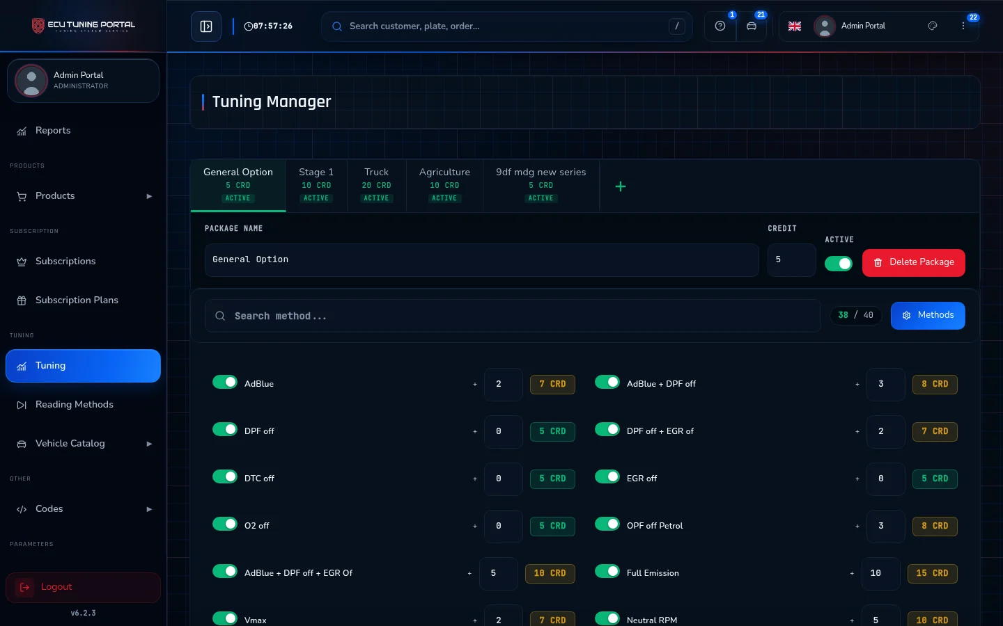 Tuning package manager