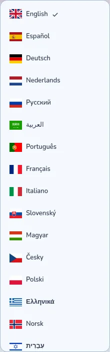 24 Language Support (Including RTL)